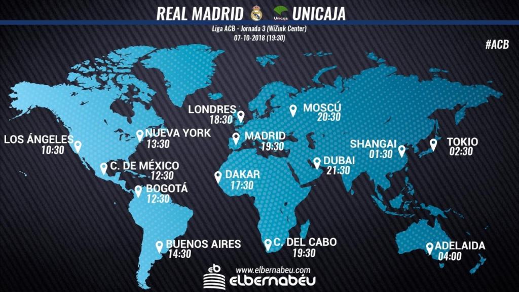 Horario Real Madrid - Unicaja