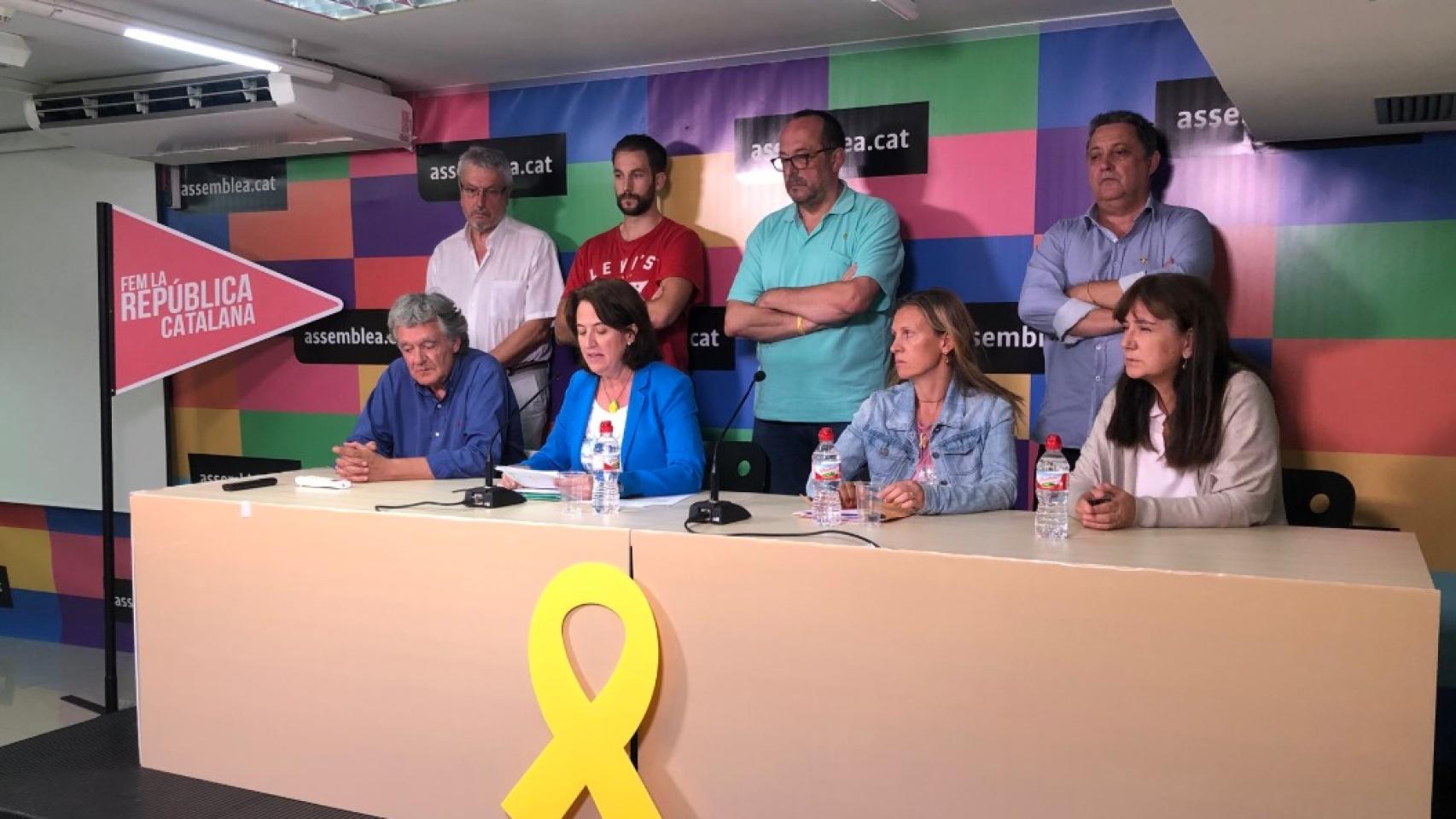 Elisenda Paluzie en la rueda de prensa de ANC.