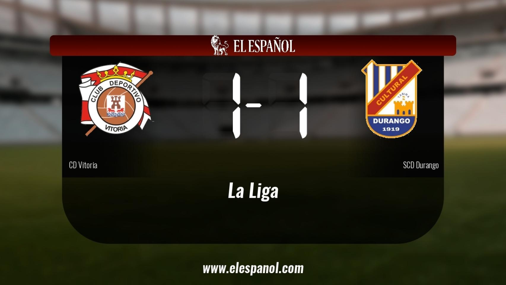 Empate a uno entre el Vitoria y el Durango