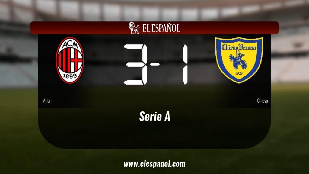 El Milan venció en su estadio al Chievo