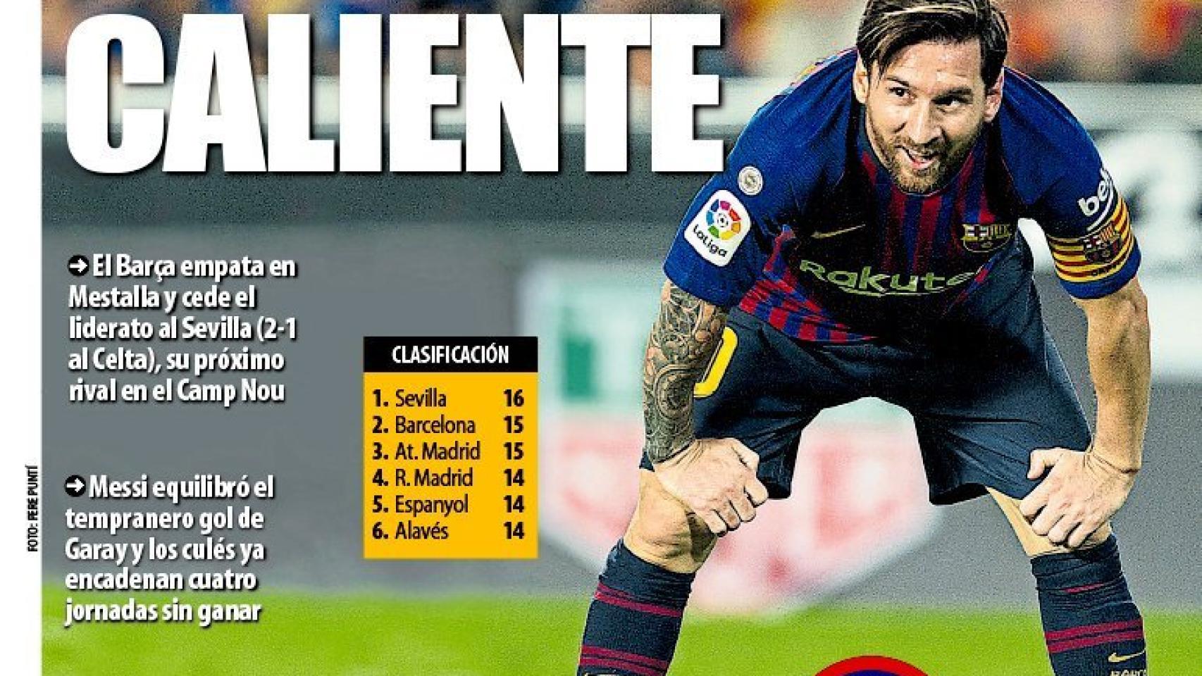 La portada del diario Mundo Deportivo (08/10/2018)