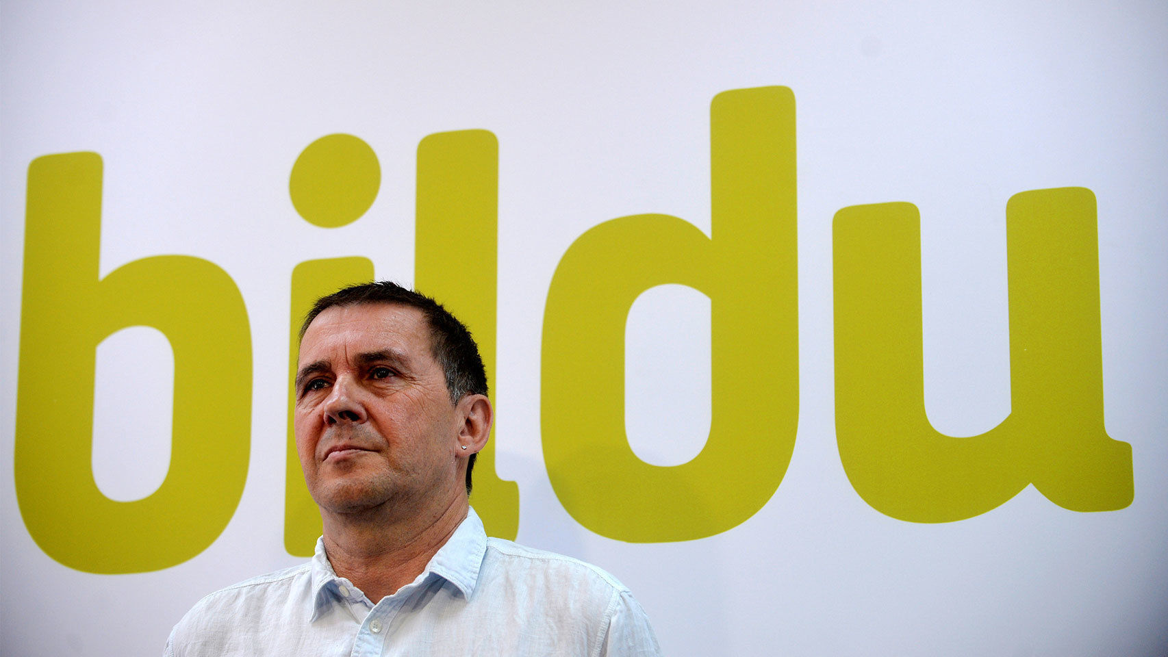 Arnaldo Otegi en la presentación de la candidatura de EH Bildu