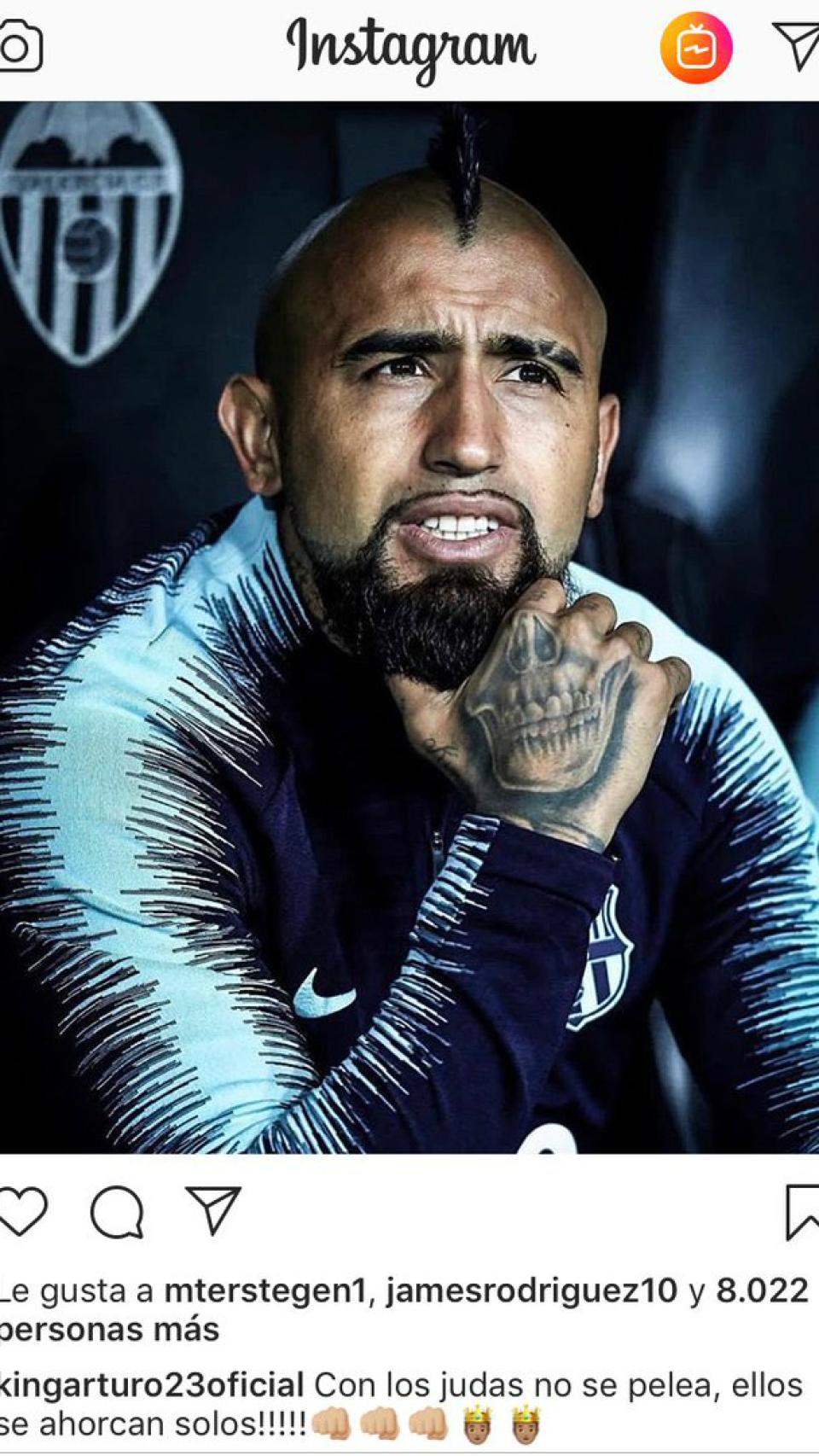 La última polémica de Arturo Vidal en Instagram