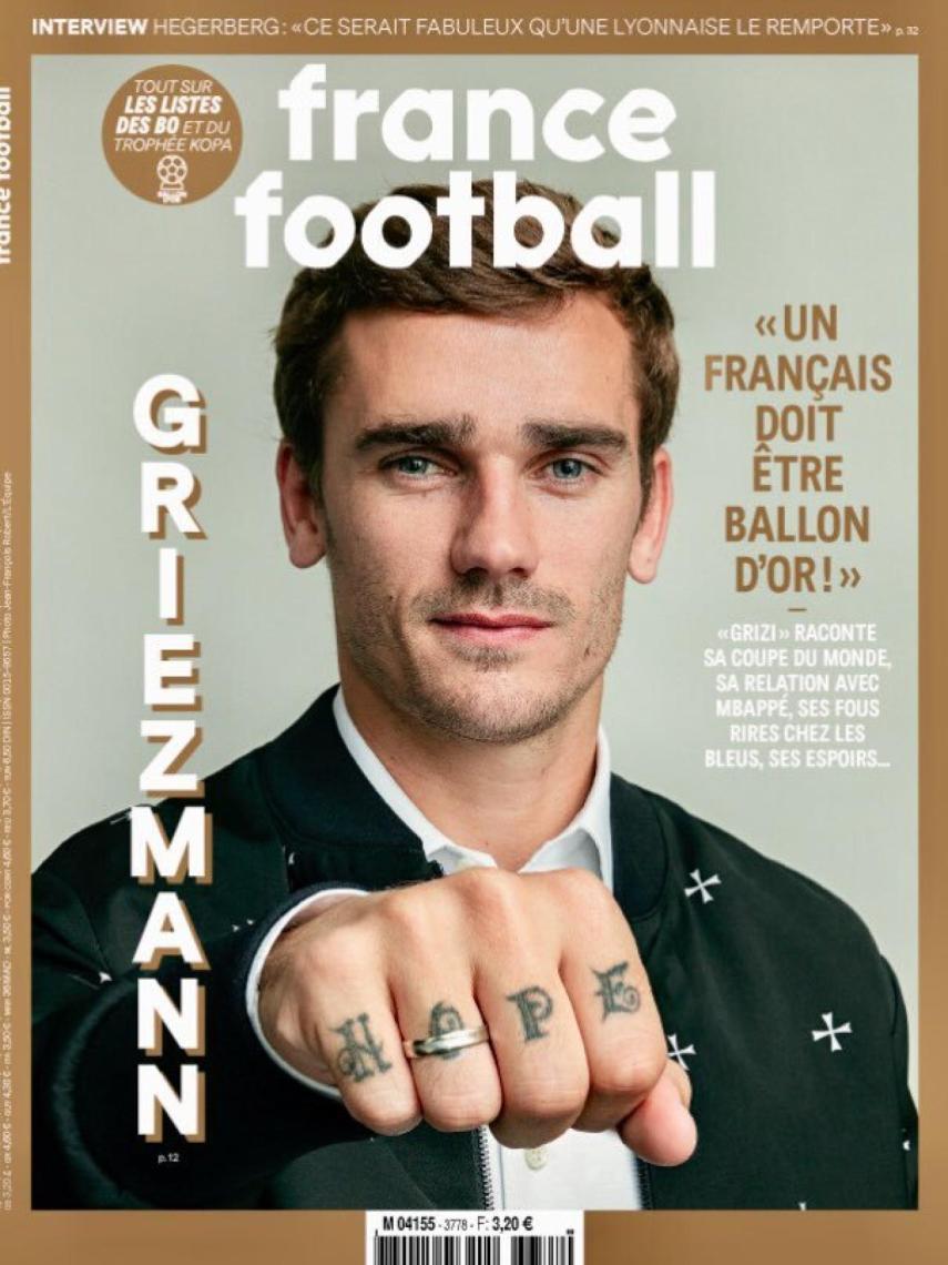 Portada France Football: Griezmann y el Balón de Oro