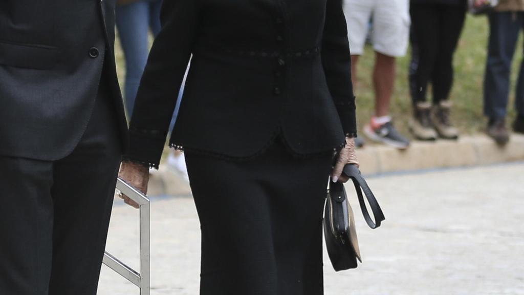 La reina Sofía llegando al tanatorio de Les Corts