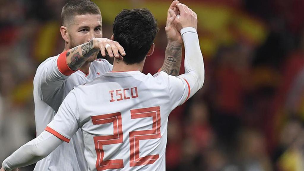 Ramos e Isco con la Selección. Foto: sefutbol.com