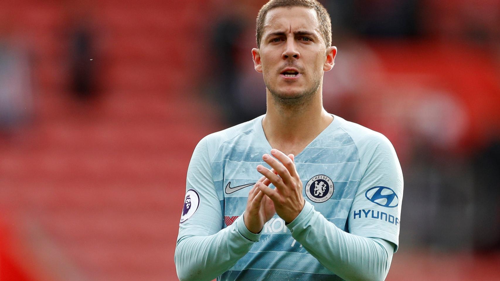 Hazard celebra con el Chelsea