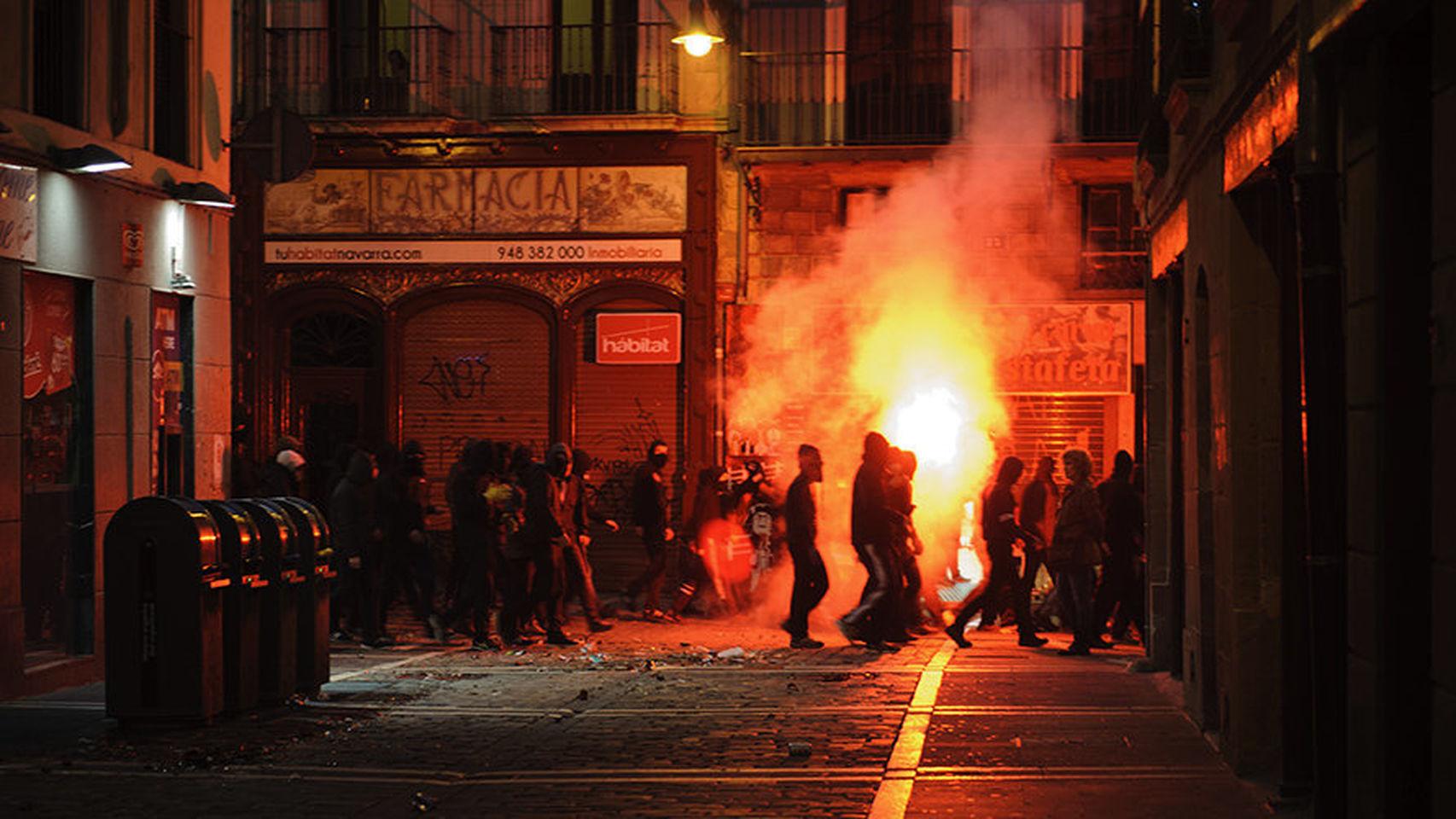 Una manifestación de la izquierda abertzale en Pamplona, en marzo de 2017.