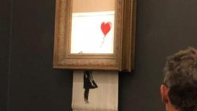 El cuadro de Banksy destruido por Banksy.