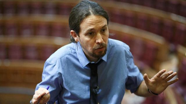 Pablo Iglesias, secretario general de Podemos, en el Congreso.