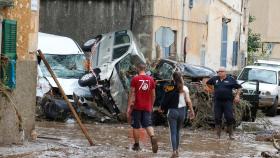 Las fuertes lluvias caídas en la noche del martes en Mallorca provocaron el desbordamiento del torrente de la localidad mallorquina de Sant Llorenç des Cardassar