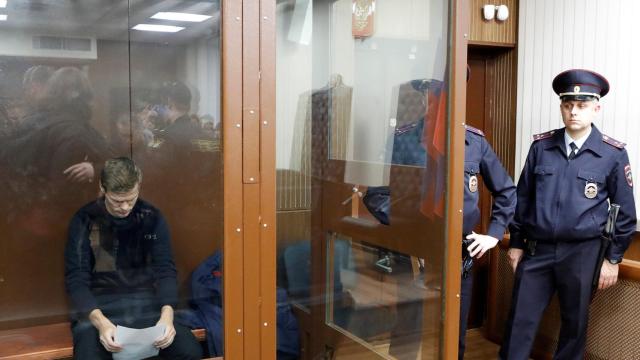 Russian soccer player Kokorin attends a court hearing in Moscow