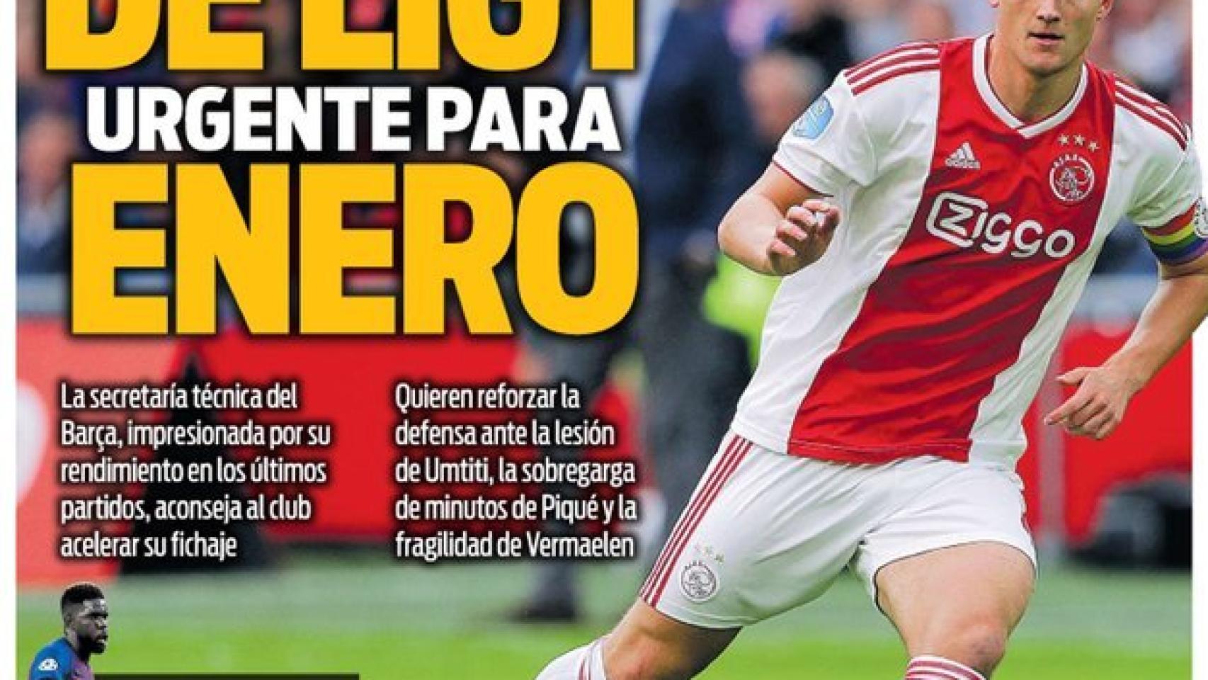 La portada del diario SPORT (12/10/2018)