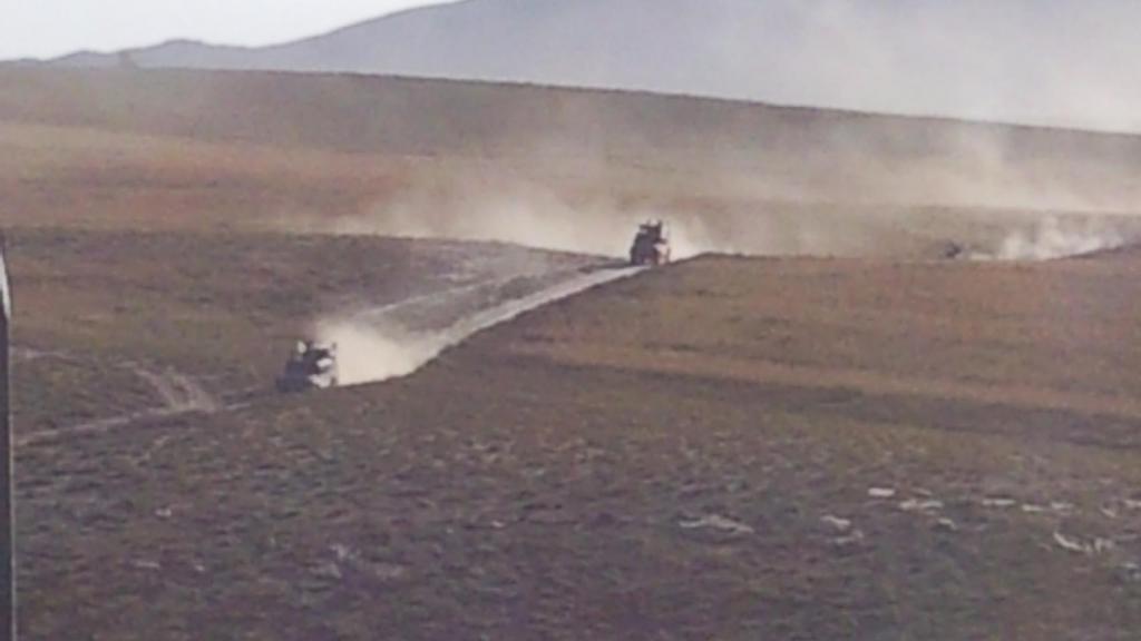 Imagen de los militares españoles en el paso de Sabzak.