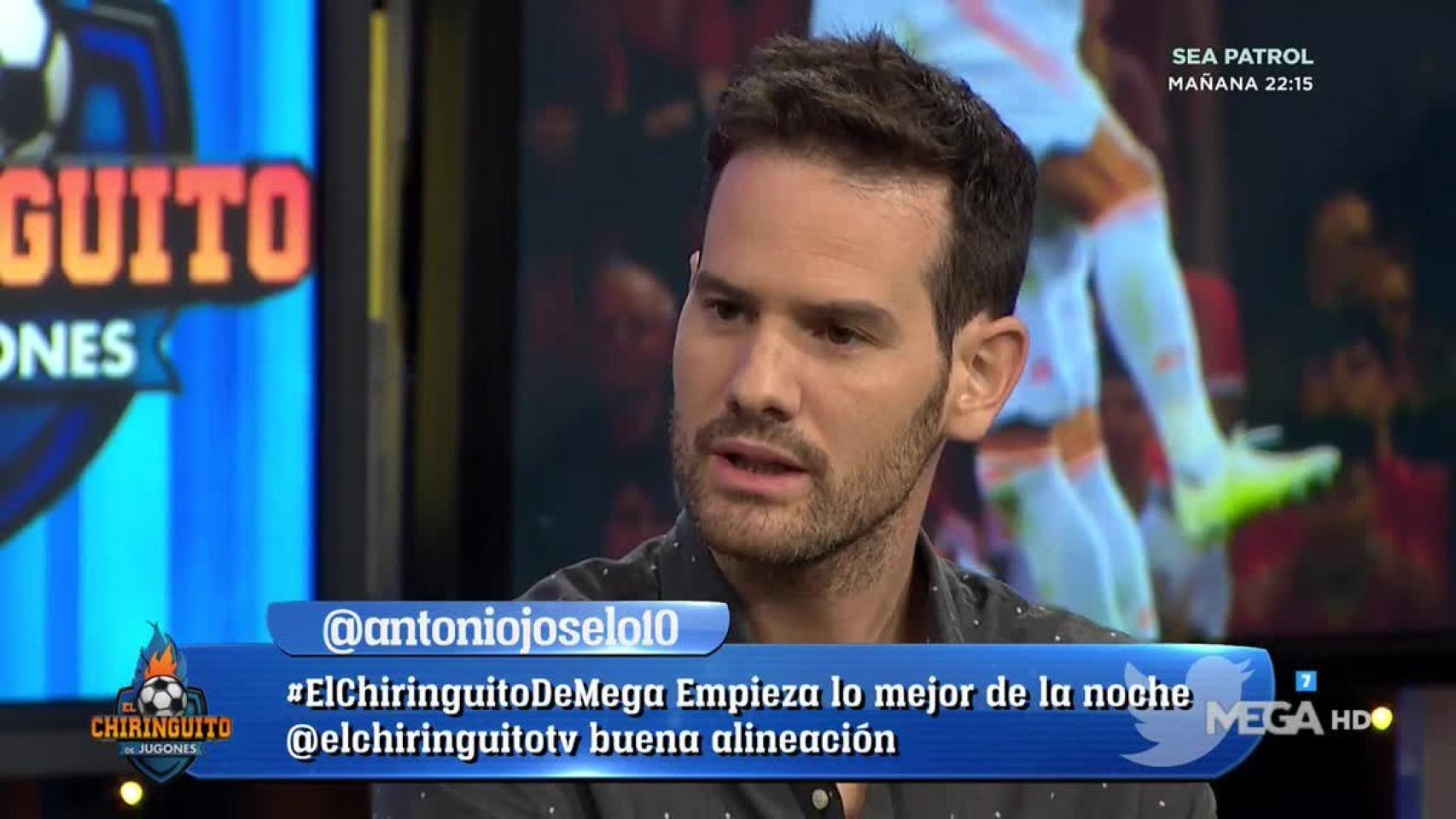 Quim, en El Chiringuito. Foto: Twitter (@elchiringuitotv)