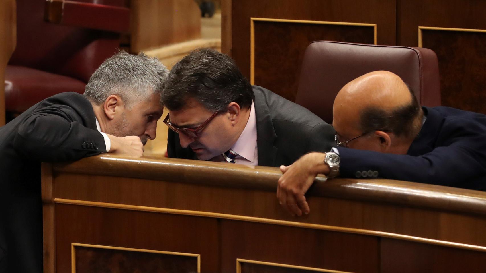 Aitor Esteban charla en el Congreso con el Ministro del Interior Fernando Grande-Marlaska