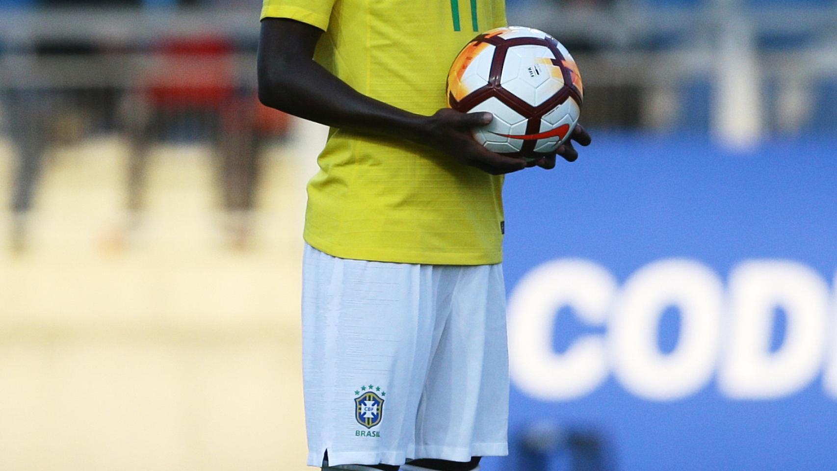 Vinicius Júnior, en un partido de la selección sub20 de Brasil