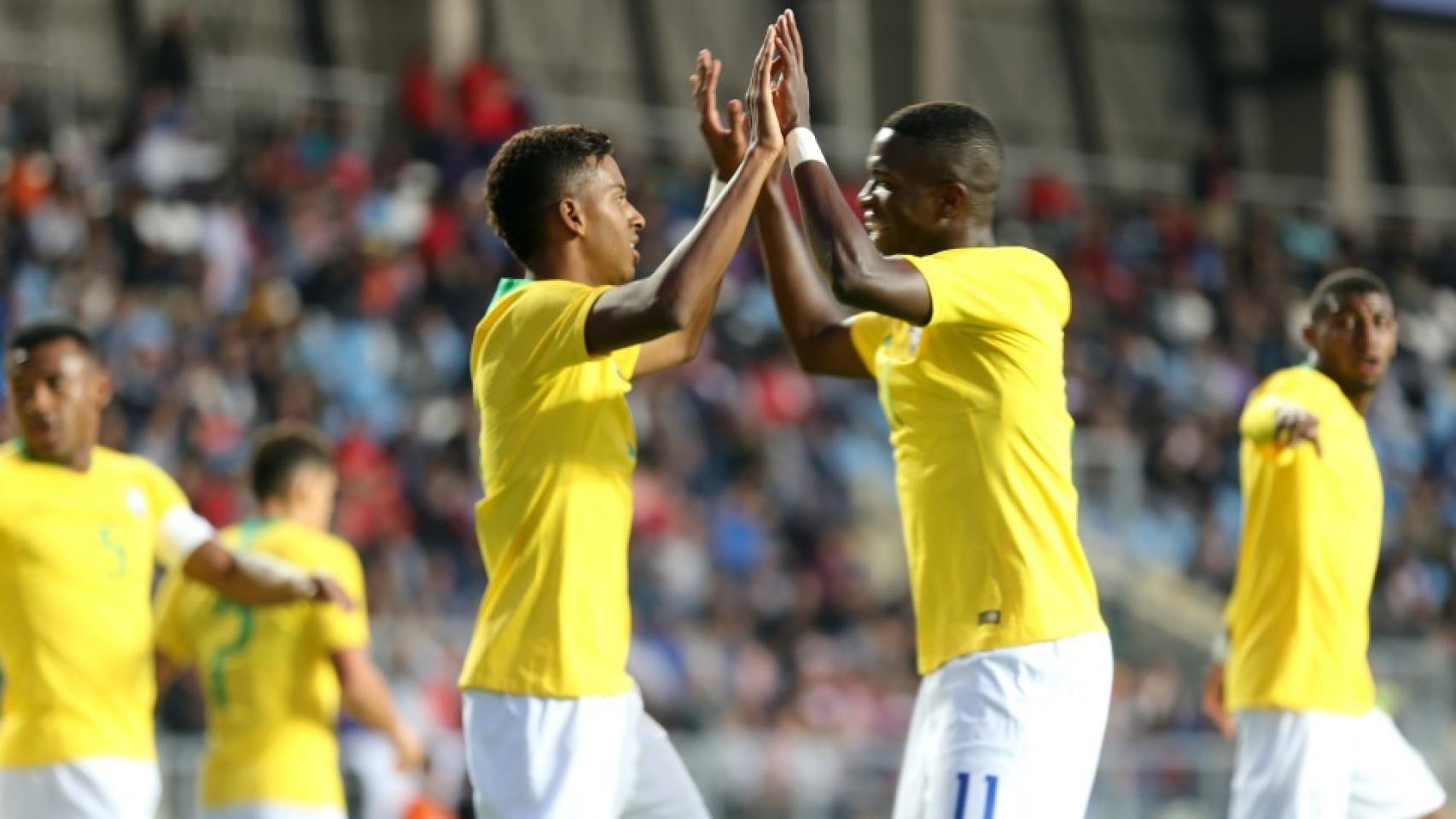 Rodrygo y Vinicius. Foto: cbf.com