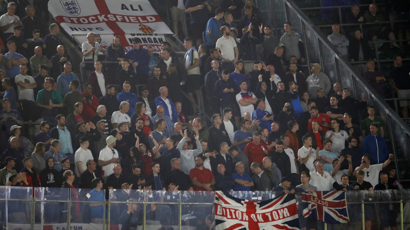 La grada inglesa en el Benito Villamarín