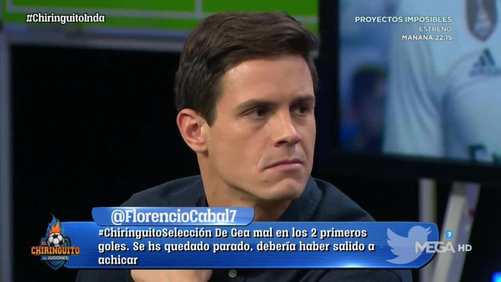 Edu Aguirre en El Chiringuito. Foto: Twitter. (@elchiringuitotv)