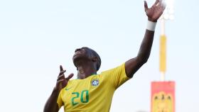 Vinicius, en un partido de la selección sub20 de Brasil