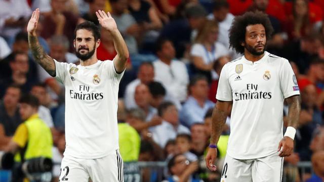 Isco y Marcelo, en un partido del Real Madrid