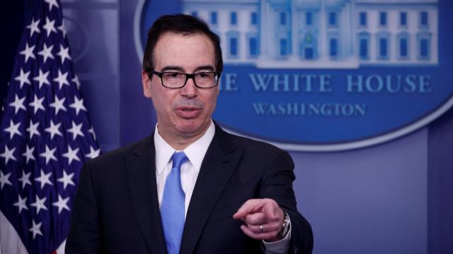 El secretario estadounidense del Tesoro, Steven Mnuchin.