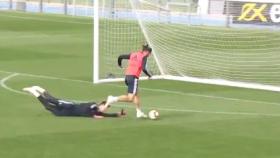 Gol de Bale en el entrenamiento del Real Madrid