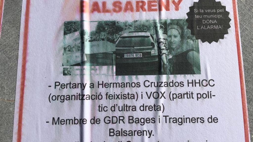 Cristina Arias es una de las amenazadas en carteles de Balsareny