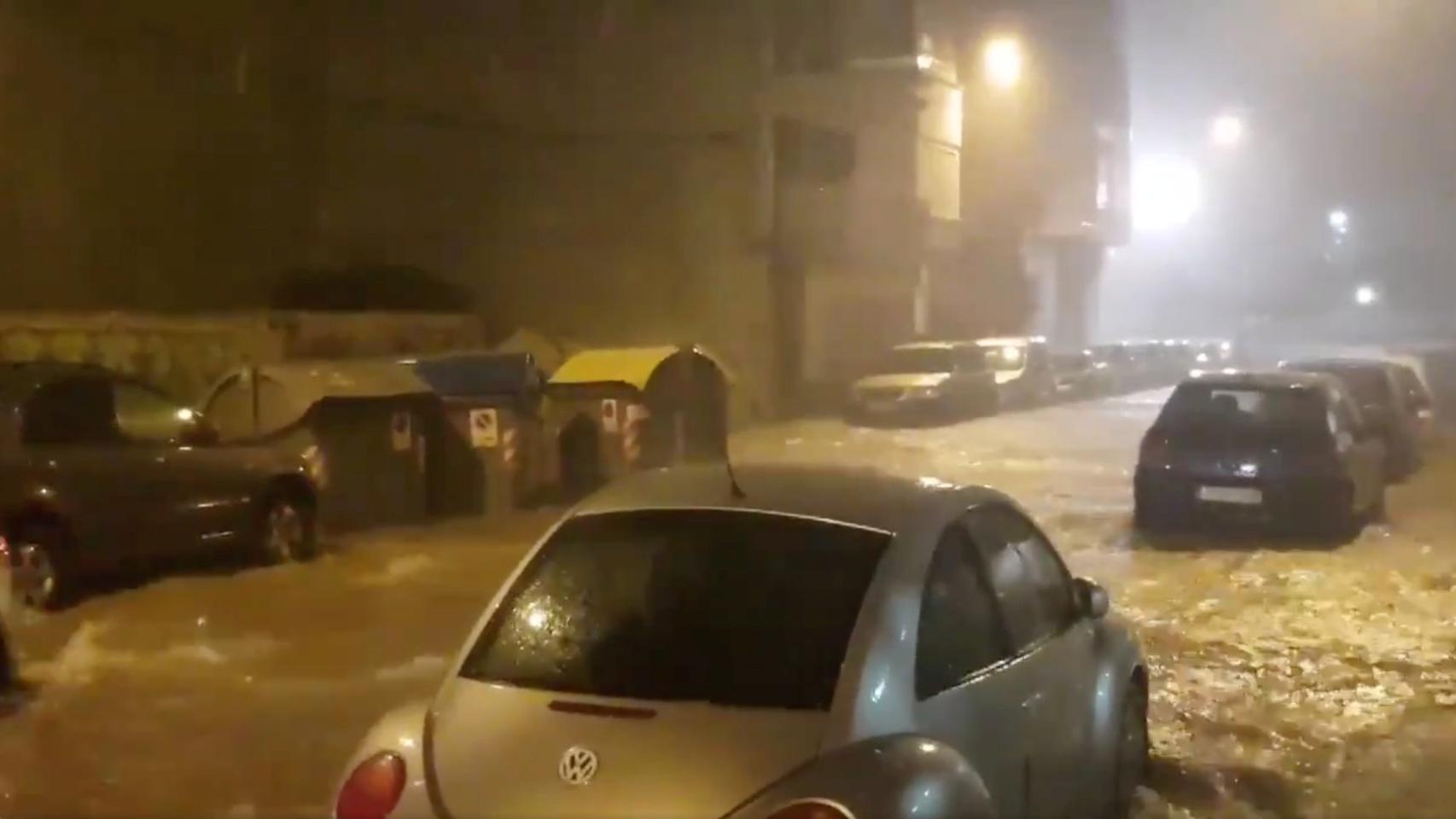 Lluvias torrenciales en Benicarló, Castellón, en octubre de 2018.