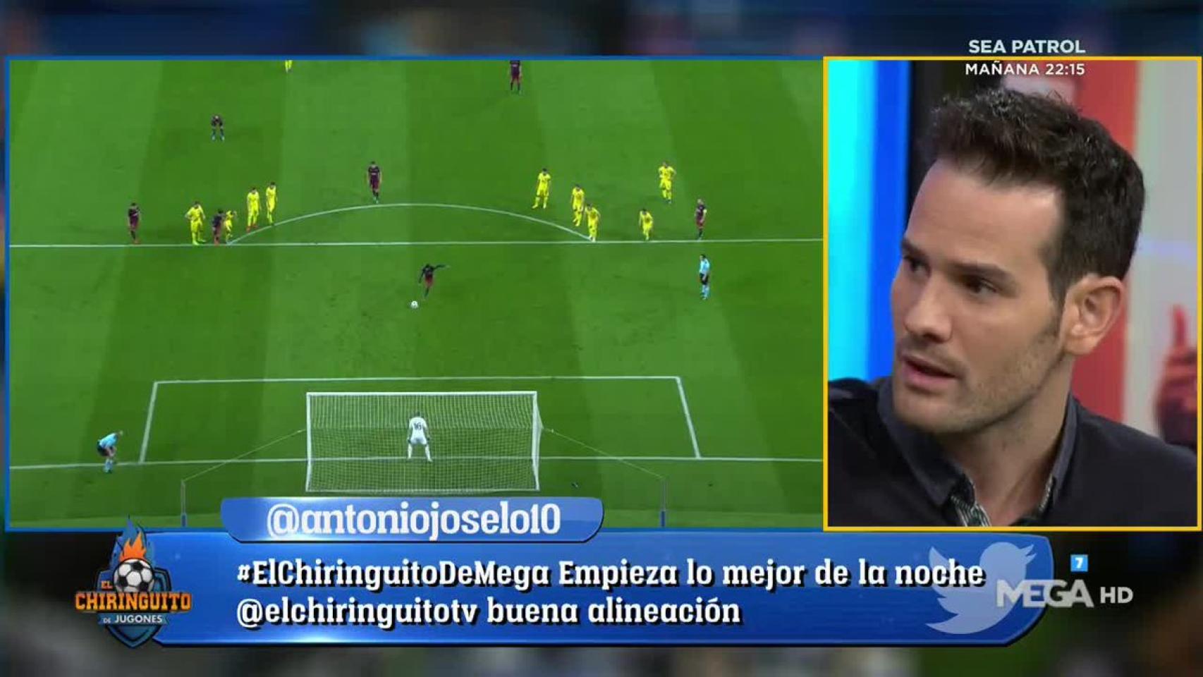 Quim, en El Chiringuito. Foto: Twitter (@elchiringuitotv)