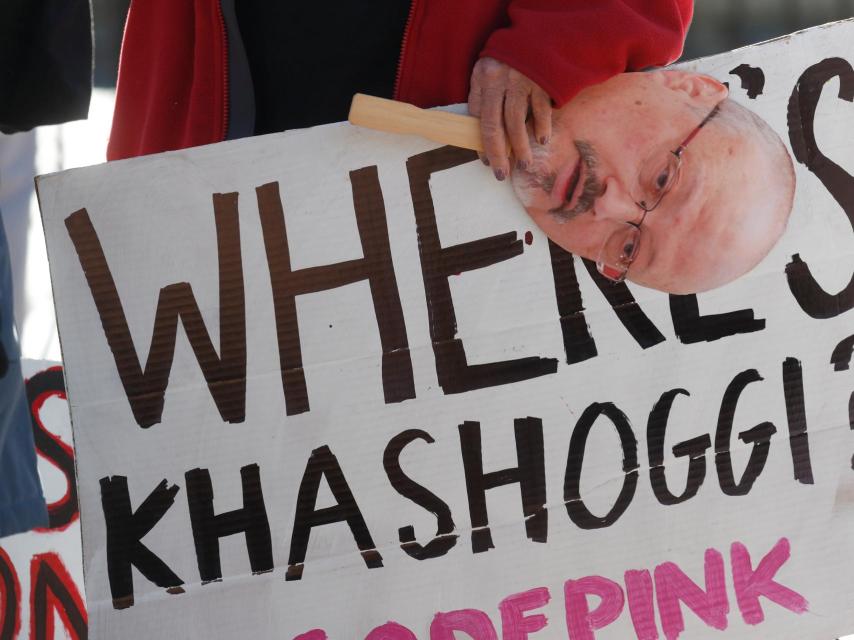 Manifestación por la desaparición de Khashoggi en Washington