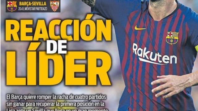 Portada del diario Sport (20/10/2018)