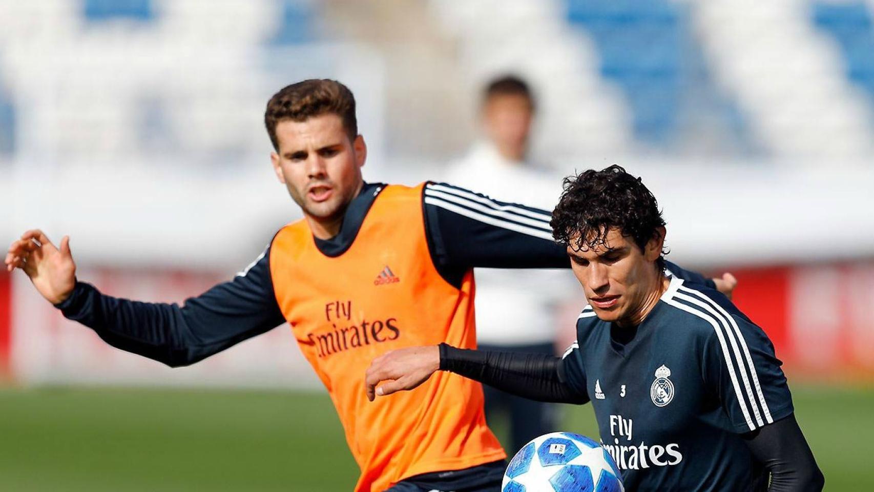 Vallejo y Nacho durante un entrenamiento