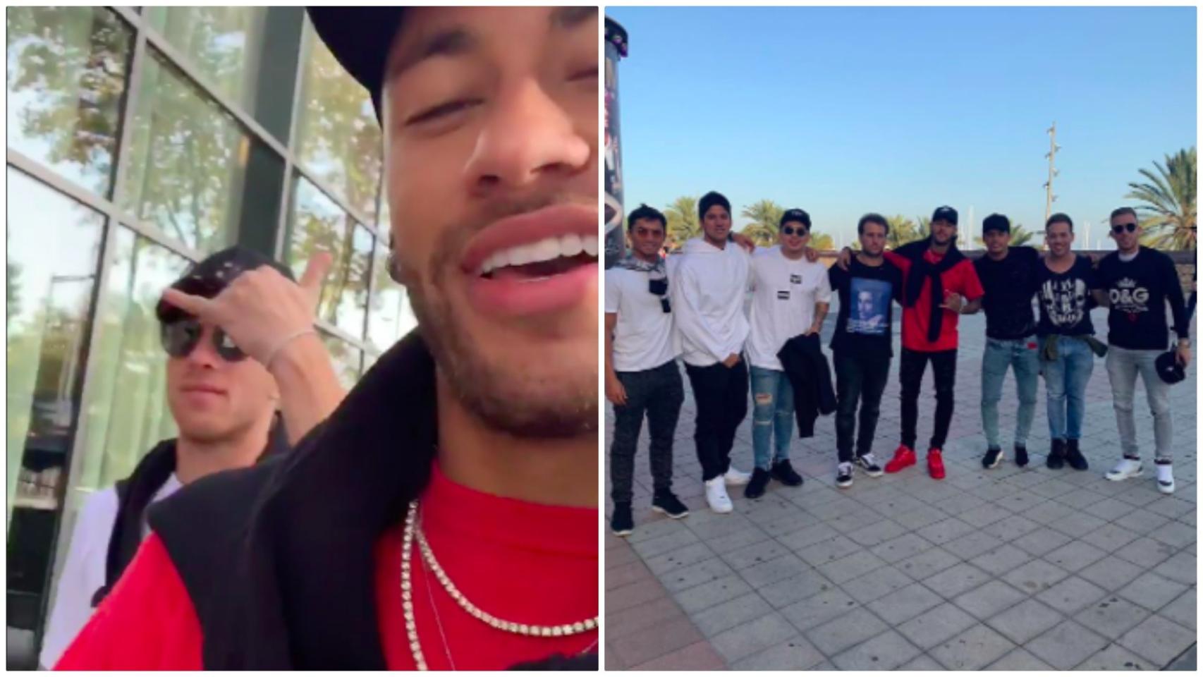 Neymar, en Barcelona con Arthur