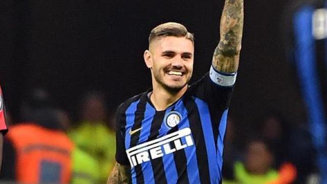 Icardi celebra un gol con el Inter de Milán