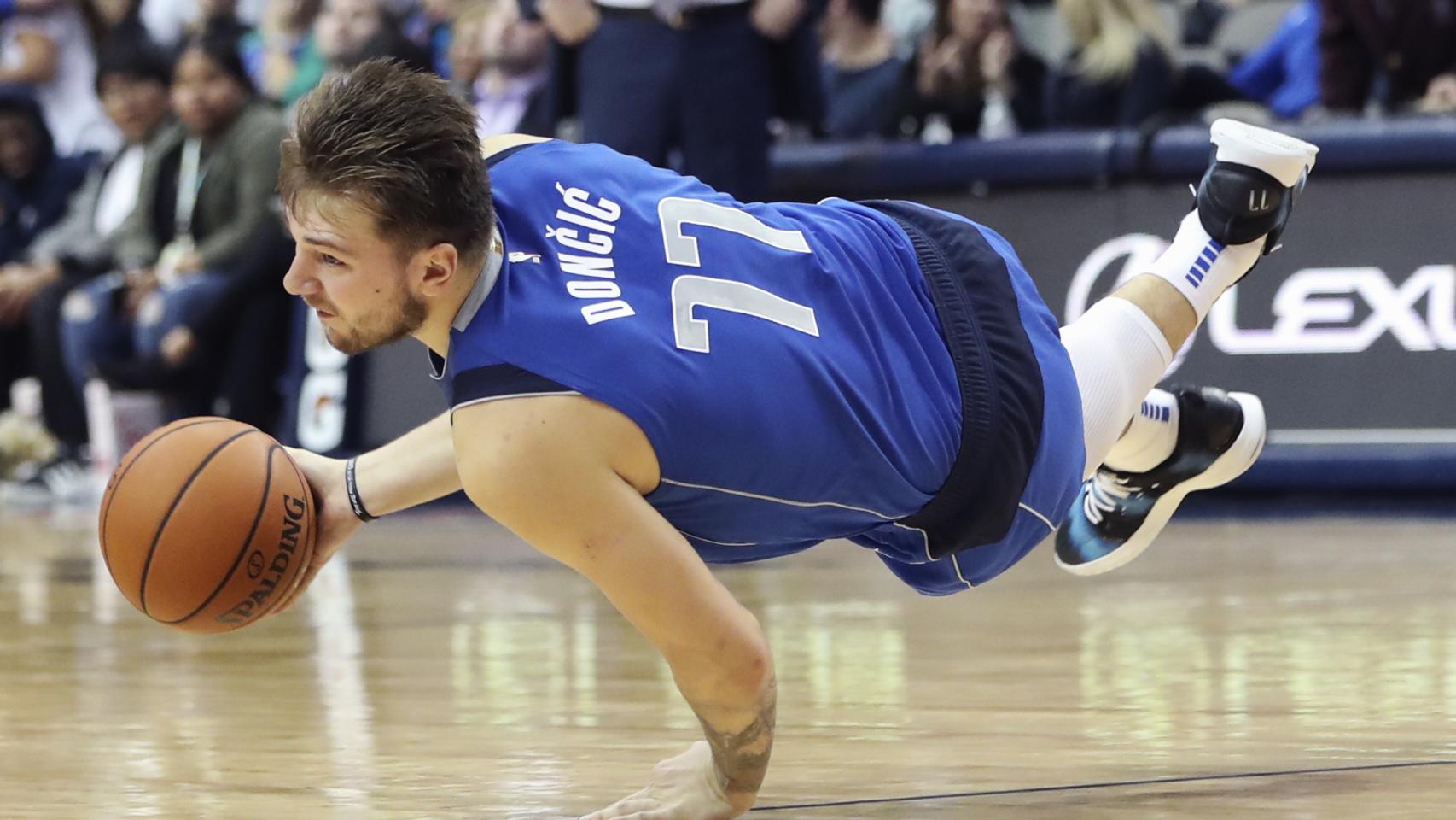 Luka Doncic en un choque frente a los Chicago Bulls