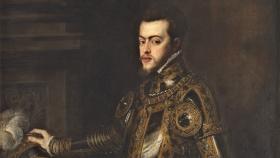 Felipe II pintado por Tiziano.