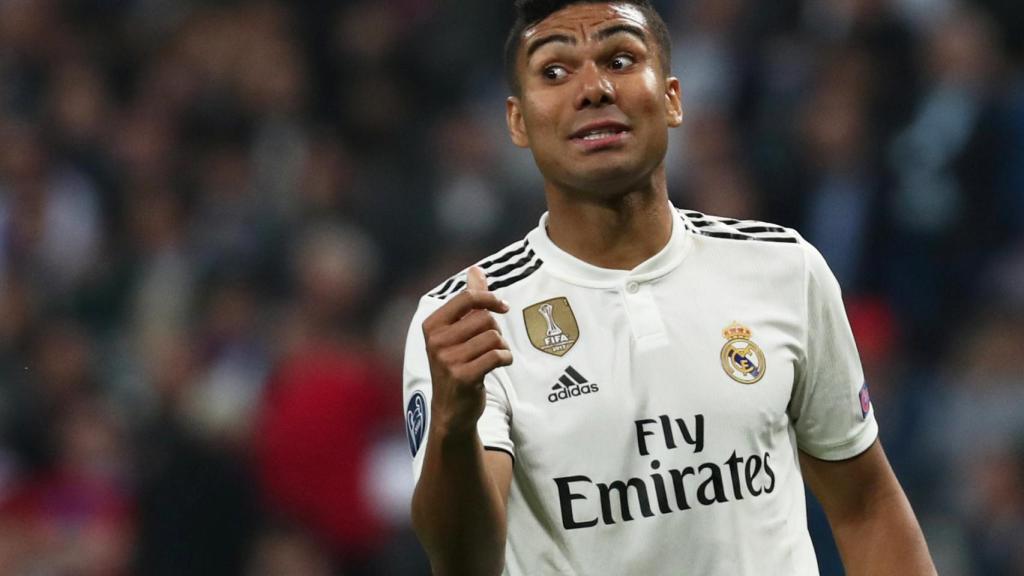 Casemiro, en un partido de Champions del Real Madrid