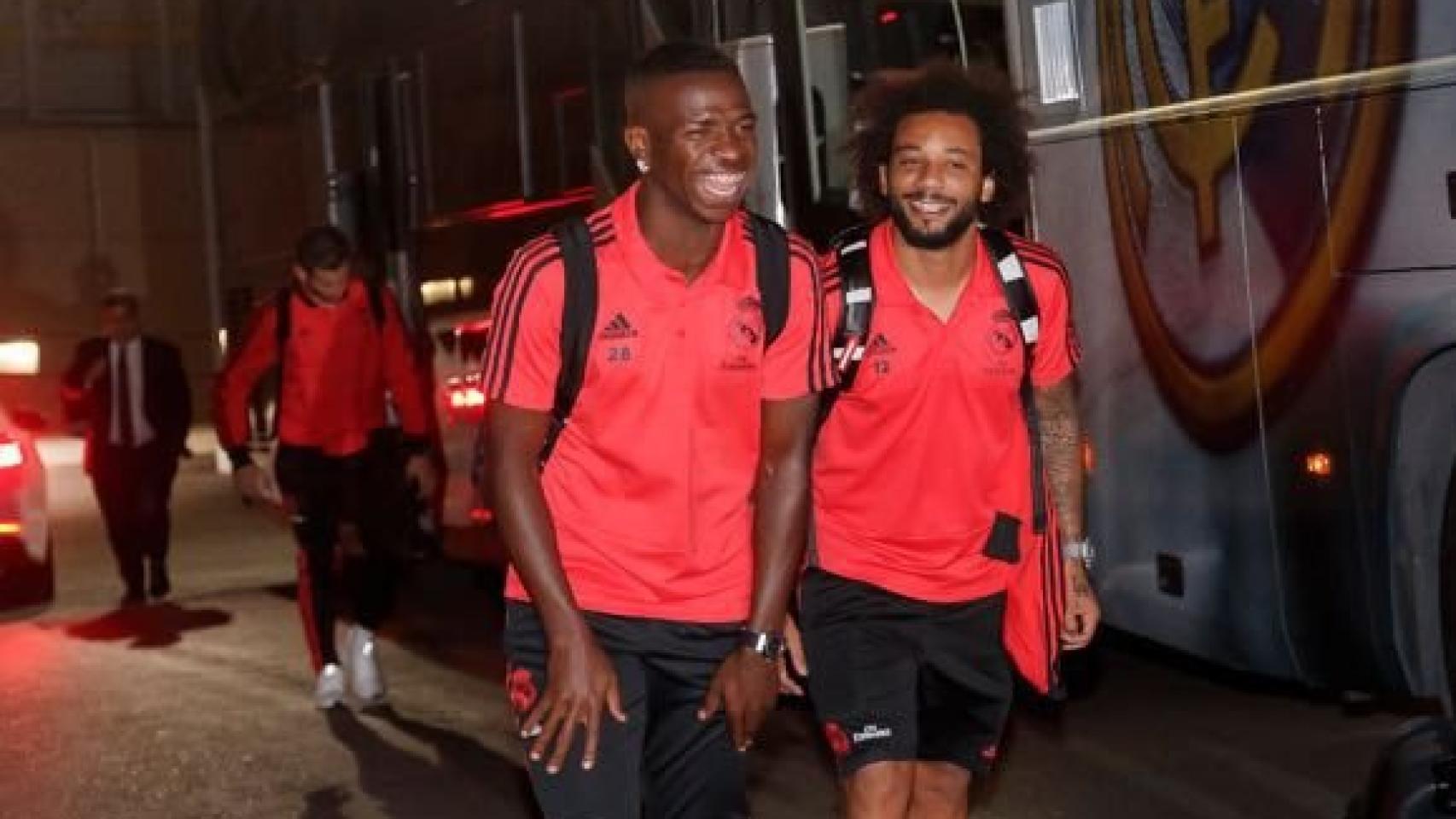 Vinicius, junto a Marcelo en una expedición del Real Madrid