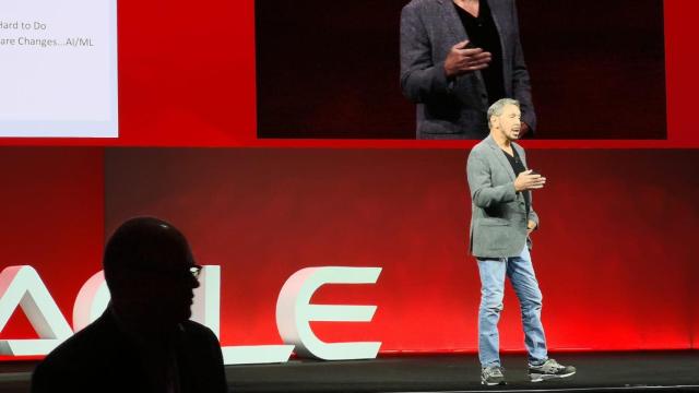 Larry Ellison, presidente y CTO de Oracle, durante el OpenWorld 2018