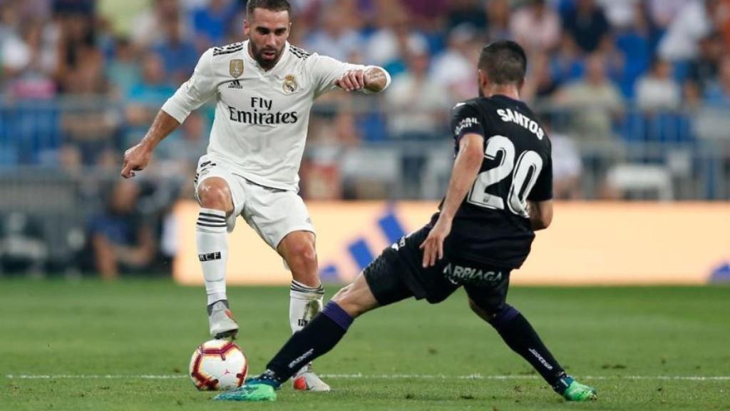 Carvajal, en el partido ante el Leganés.