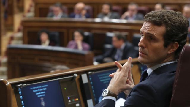 Pablo Casado, en el pleno del Congreso de este miércoles.