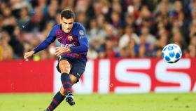 Coutinho en el duelo frente al Inter de Milán