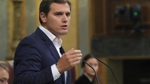 Albert Rivera, presidente de Ciudadanos, este miércoles en el Congreso.