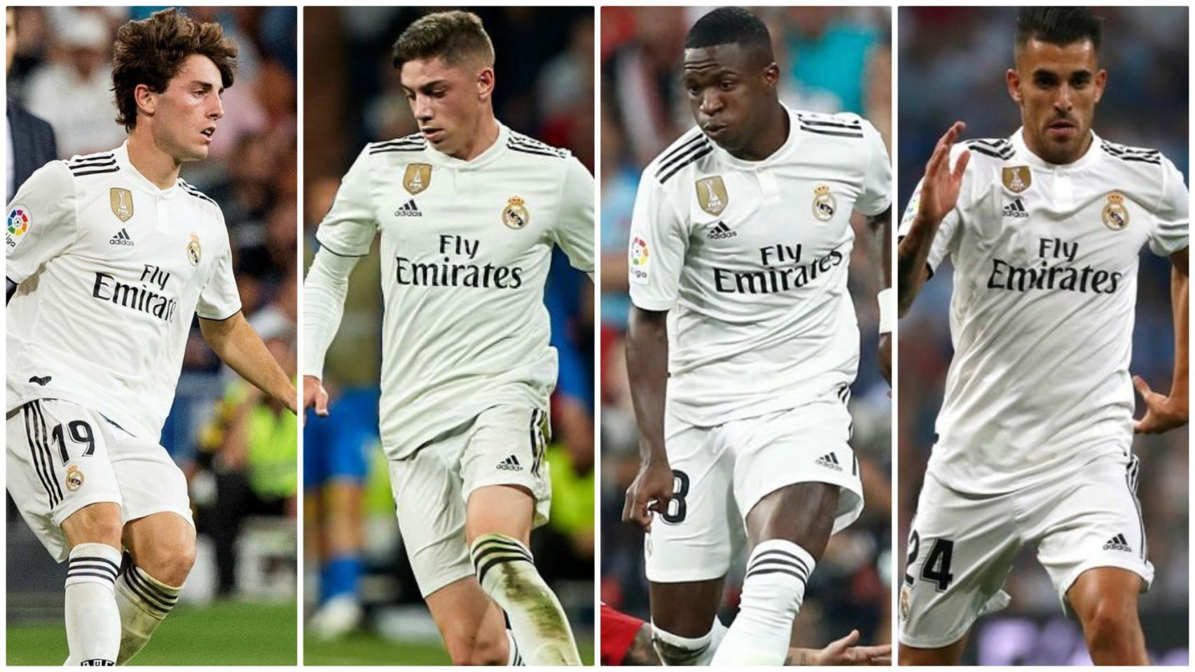 Odriozola, Valverde, Vinicius y Ceballos