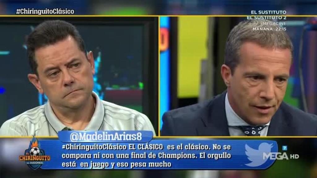 Cristóbal Soria en El Chiringuito. Foto: Twitter (@elchiringuitotv)