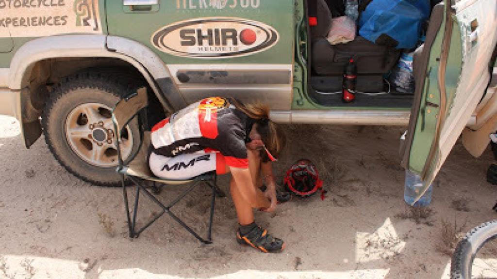 Judith Obaya, durante un descanso