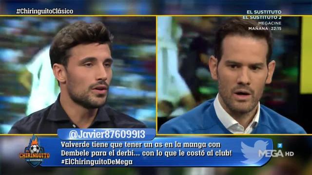 Quim, en El Chiringuito. Foto: Twitter (@elchiringuitotv)