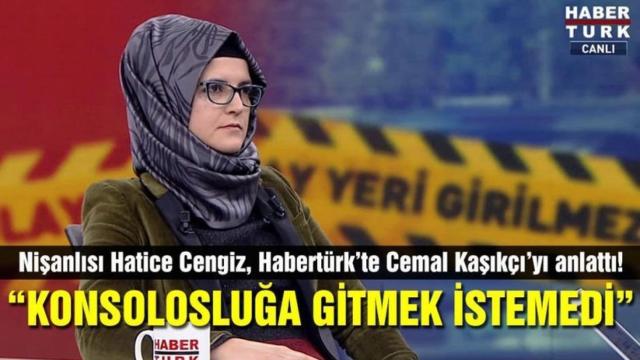 La prometida de Khashoggi en Habertürk TV.